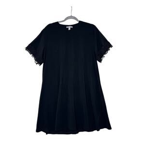 COS T-Shirt Dress Women's Large Short Sleeve Lace Crochet Trim LBD